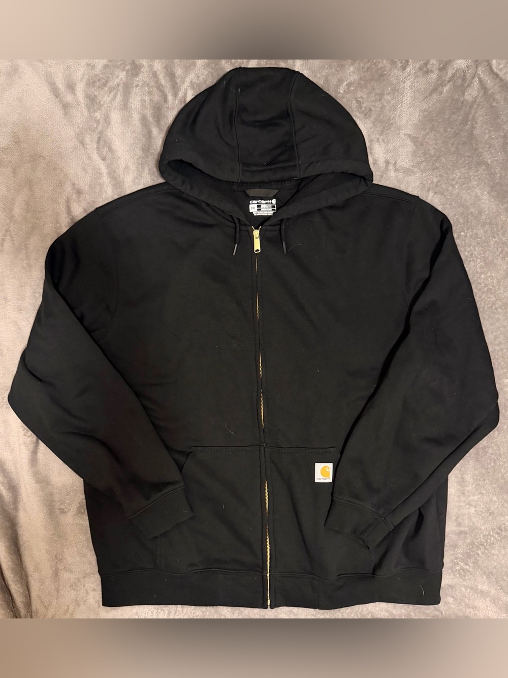 Carhartt - Men’s Mid-weight Full Zip Hooded Sweatshirt - Black - 2XL